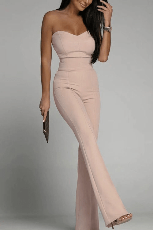 WW | Elegantes Strapless Jumpsuit Damen Satz