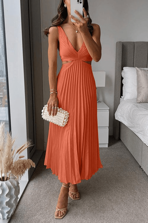 W&W Mode | Kleid Mit Faltigem Kragen Damen Abendkleid