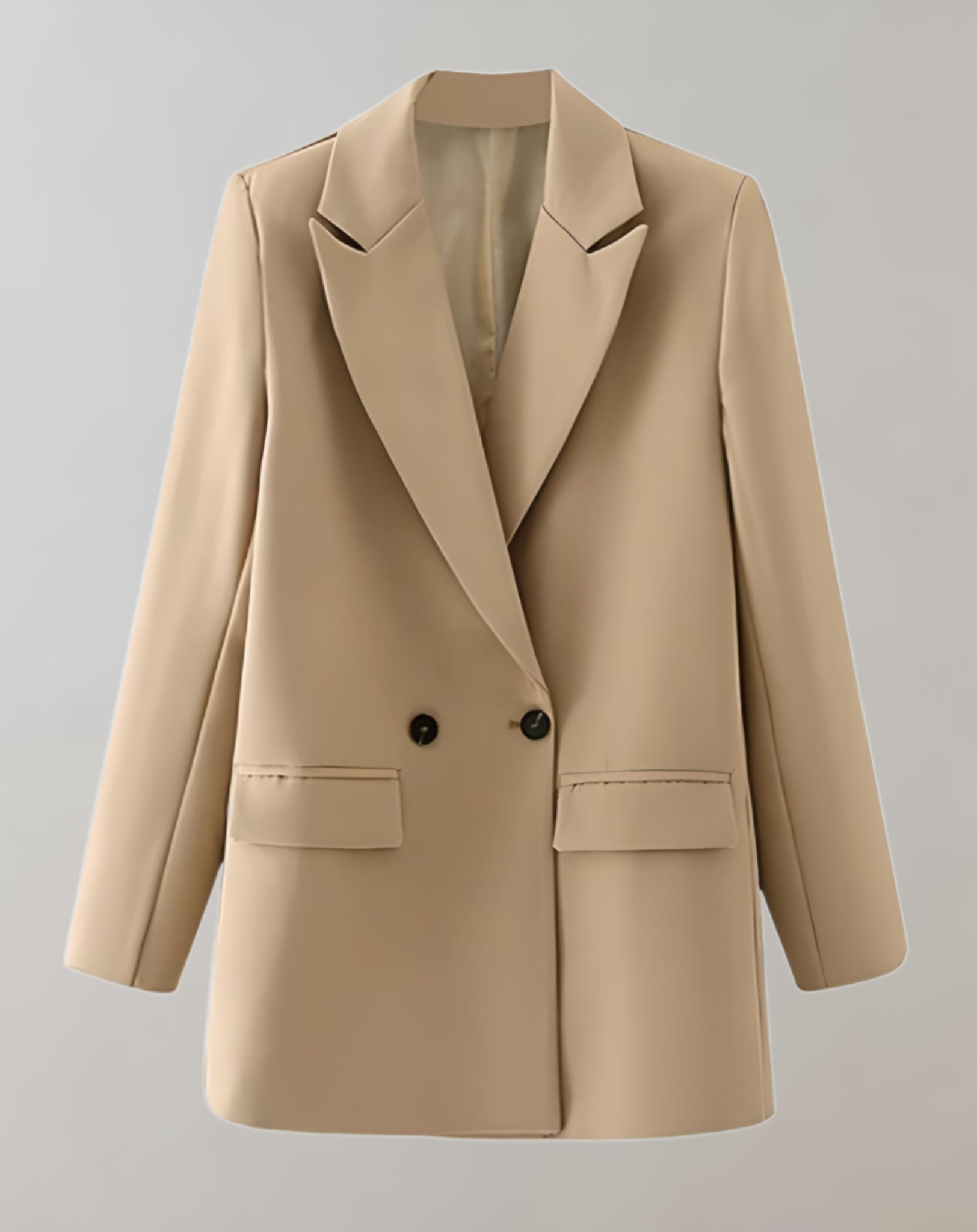 WW | Bequeme Einfarbige Formelle Übergröße Kragenblazer