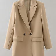 WW | Bequeme Einfarbige Formelle Übergröße Kragenblazer