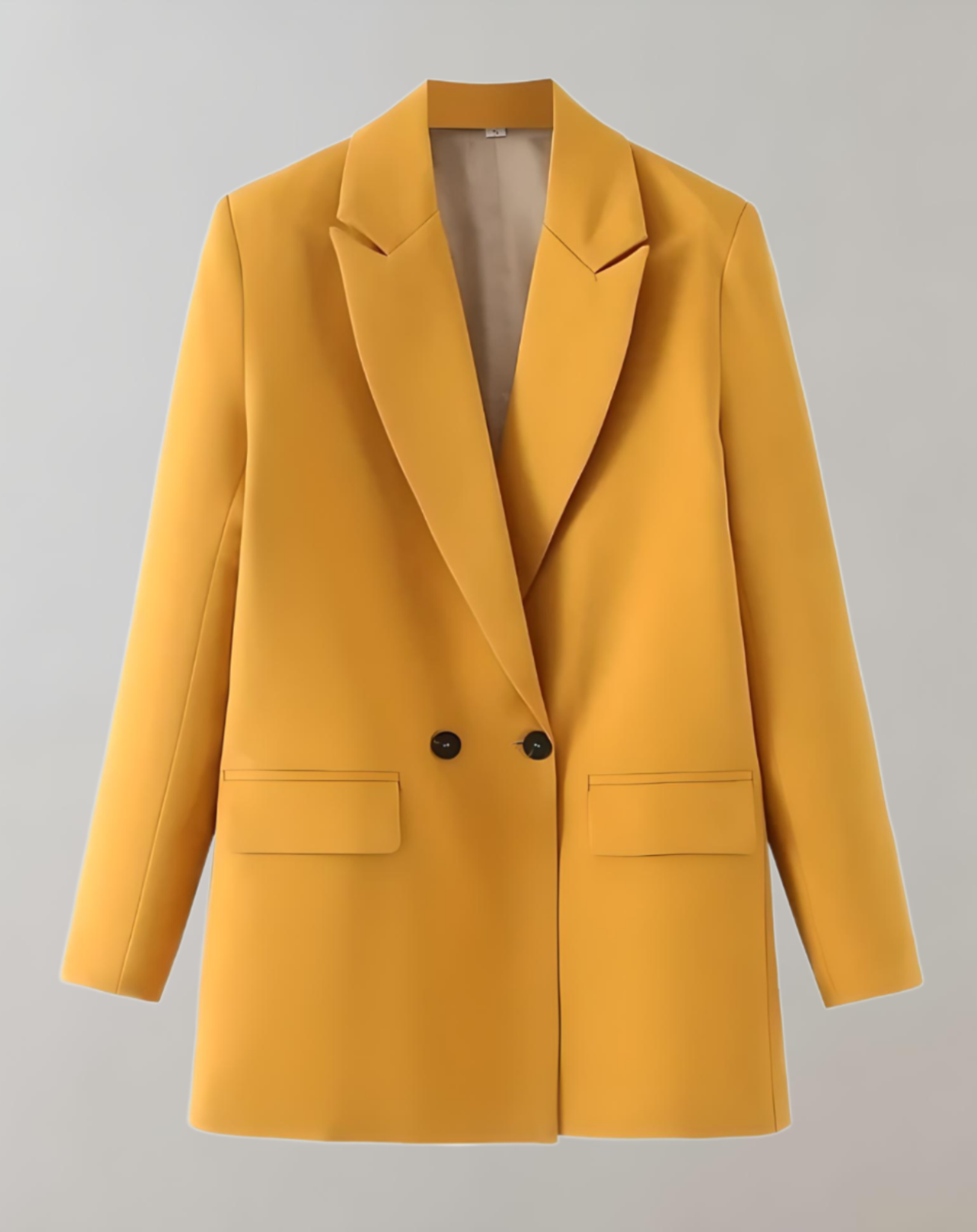 WW | Bequeme Einfarbige Formelle Übergröße Kragenblazer