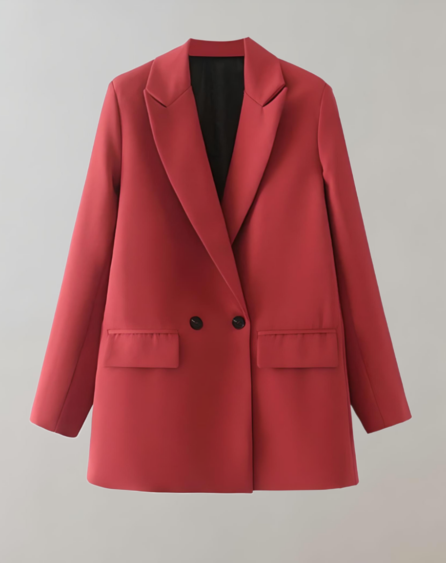 WW | Bequeme Einfarbige Formelle Übergröße Kragenblazer