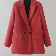 WW | Bequeme Einfarbige Formelle Übergröße Kragenblazer
