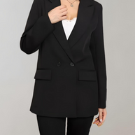 WW | Bequeme Einfarbige Formelle Übergröße Kragenblazer