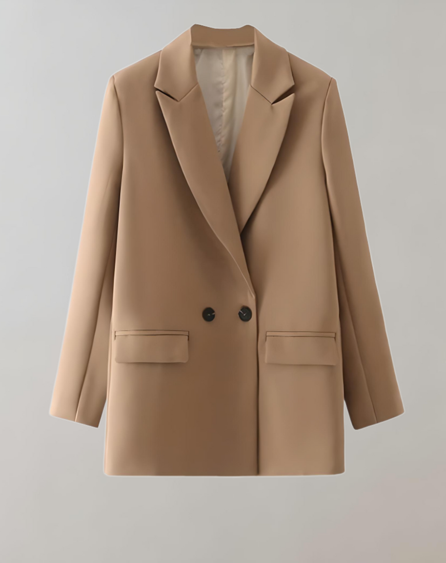 WW | Bequeme Einfarbige Formelle Übergröße Kragenblazer