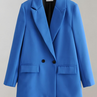 WW | Bequeme Einfarbige Formelle Übergröße Kragenblazer