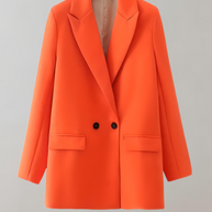 WW | Bequeme Einfarbige Formelle Übergröße Kragenblazer