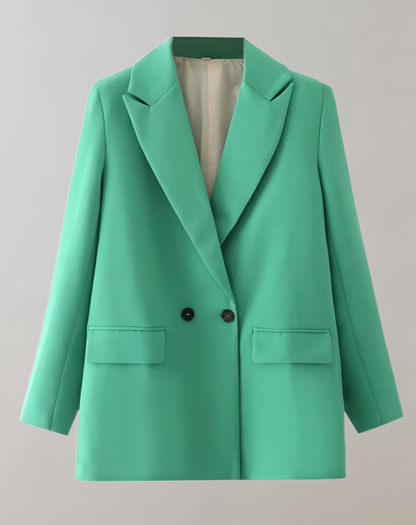 WW | Bequeme Einfarbige Formelle Übergröße Kragenblazer