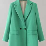 WW | Bequeme Einfarbige Formelle Übergröße Kragenblazer