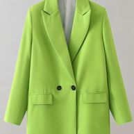 WW | Bequeme Einfarbige Formelle Übergröße Kragenblazer