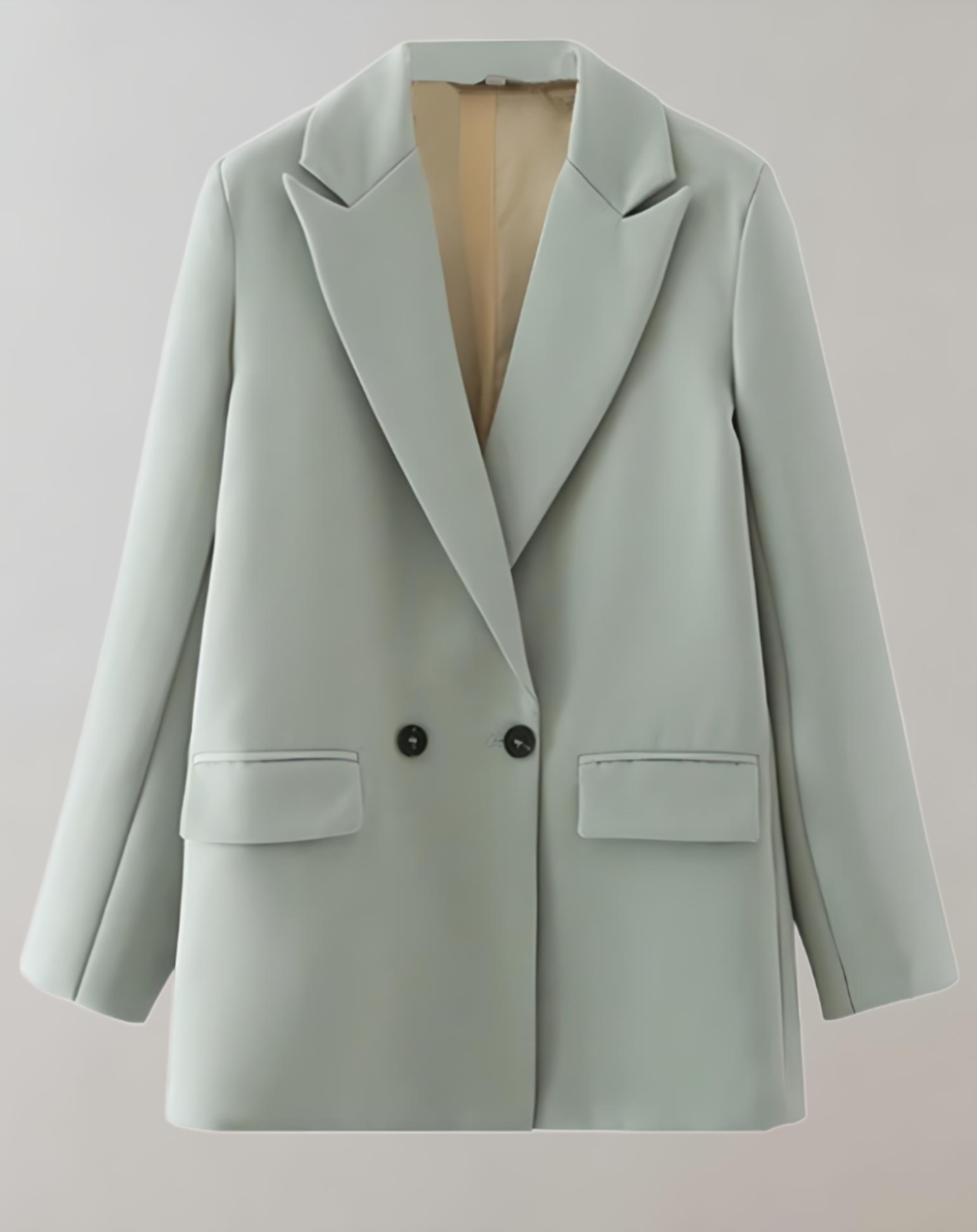 WW | Bequeme Einfarbige Formelle Übergröße Kragenblazer