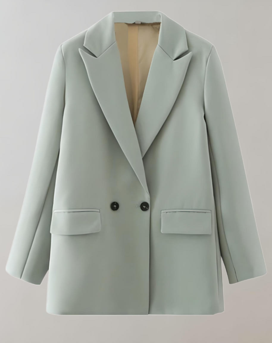 WW | Bequeme Einfarbige Formelle Übergröße Kragenblazer