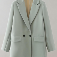 WW | Bequeme Einfarbige Formelle Übergröße Kragenblazer