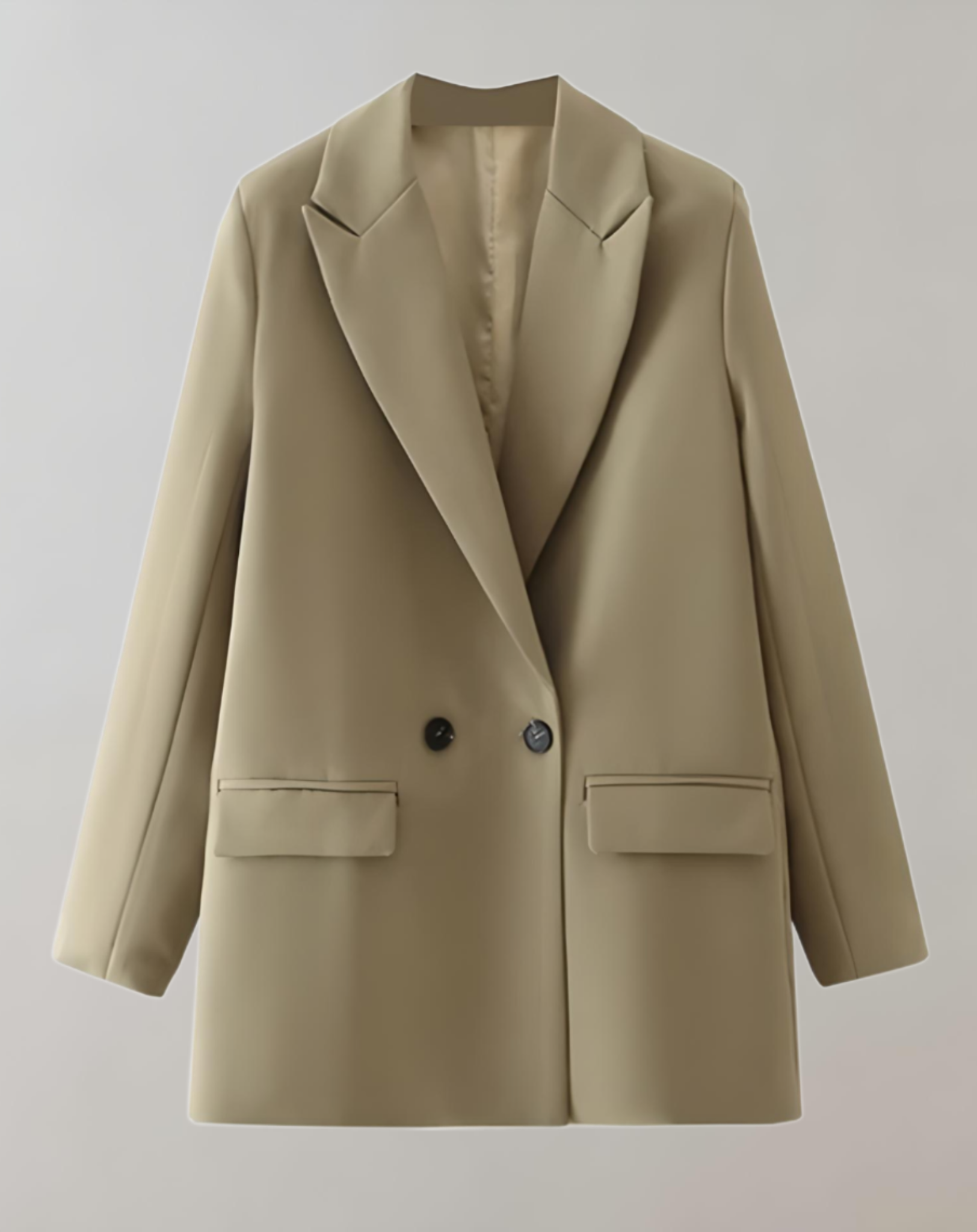 WW | Bequeme Einfarbige Formelle Übergröße Kragenblazer