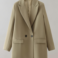 WW | Bequeme Einfarbige Formelle Übergröße Kragenblazer