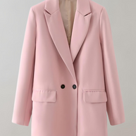 WW | Bequeme Einfarbige Formelle Übergröße Kragenblazer