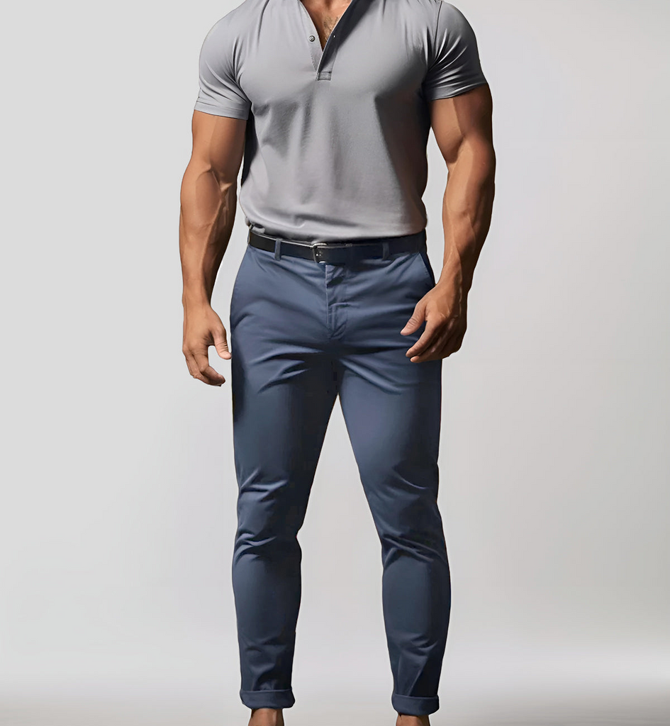 WW | Herren Schwarze Chino Stoffhose Elegant