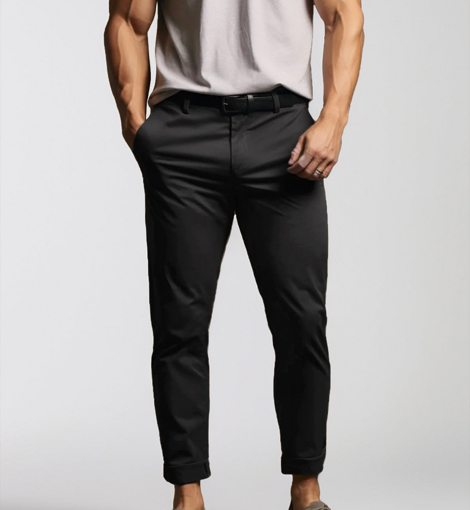 WW | Herren Schwarze Chino Stoffhose Elegant