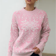 WW Weihnachts-Schneeflocken-Plüsch-Pullover