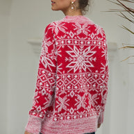 WW Weihnachts-Schneeflocken-Plüsch-Pullover