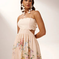 WW | Midikleid Mit Cut Outs Und Blumenprint