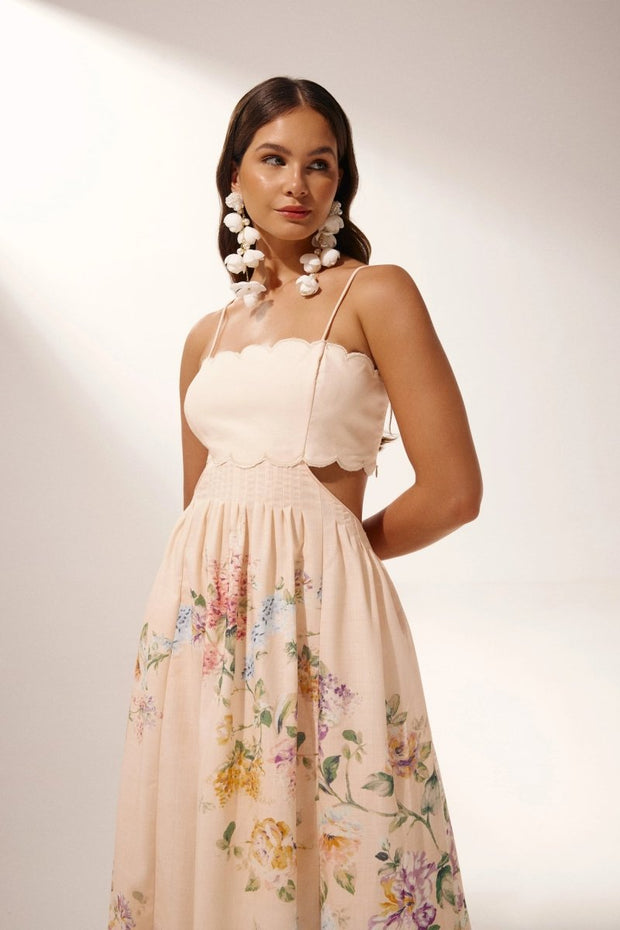 WW | Midikleid Mit Cut Outs Und Blumenprint