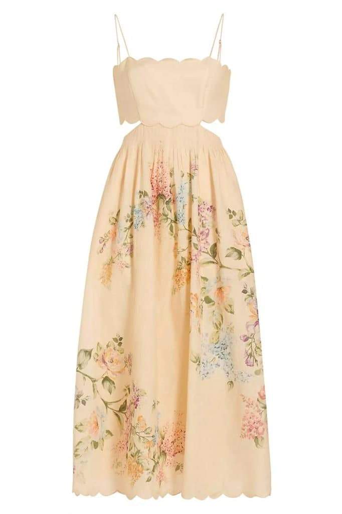 WW | Midikleid Mit Cut Outs Und Blumenprint