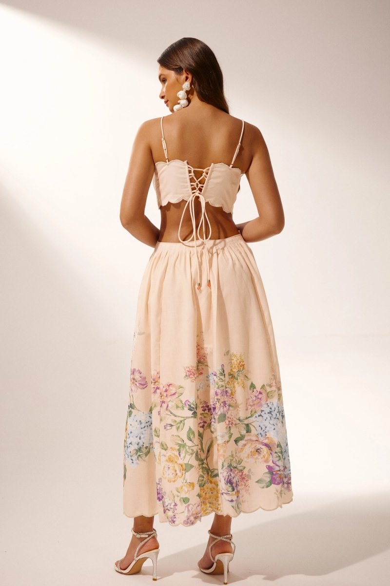 WW | Midikleid Mit Cut Outs Und Blumenprint