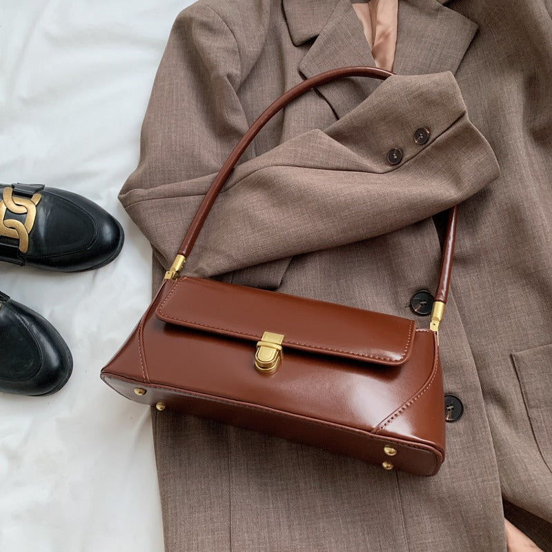 W&W Mode - Klassische Baguette-Schultertasche im Vintage-Stil