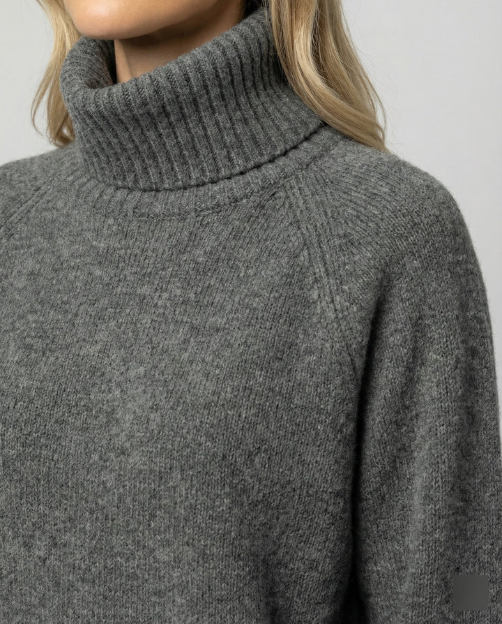 W&W Mode - Lässiger Kaschmir Rollkragenpullover, Weiche & Bequeme Passform