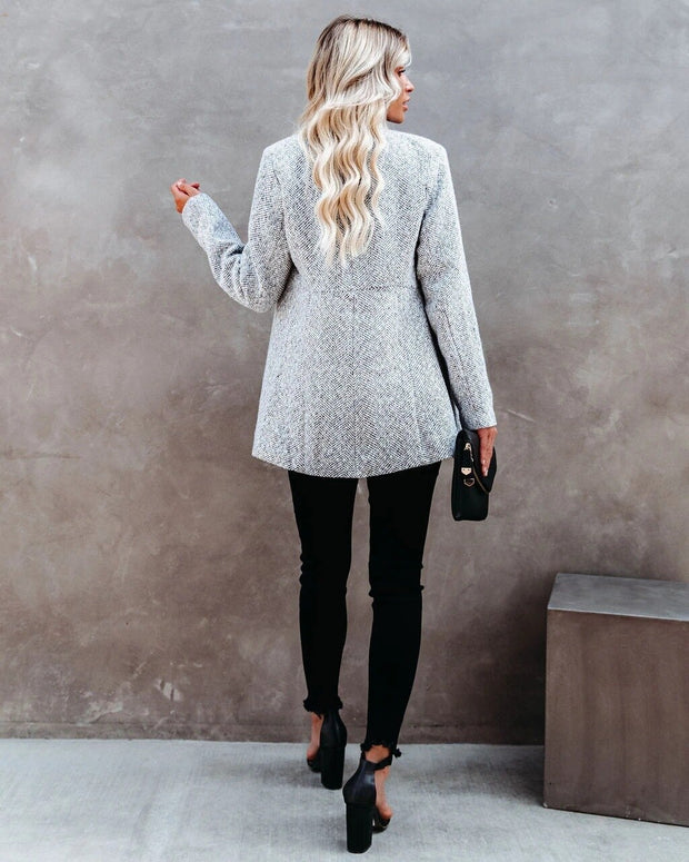 WW Strick-Cardigan mit Schalkragen