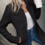 WW Strick-Cardigan mit Schalkragen