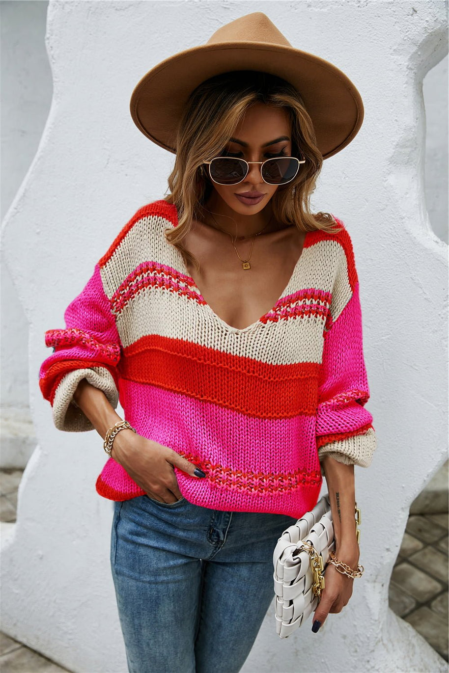 WW – Pullover mit Farbblock
