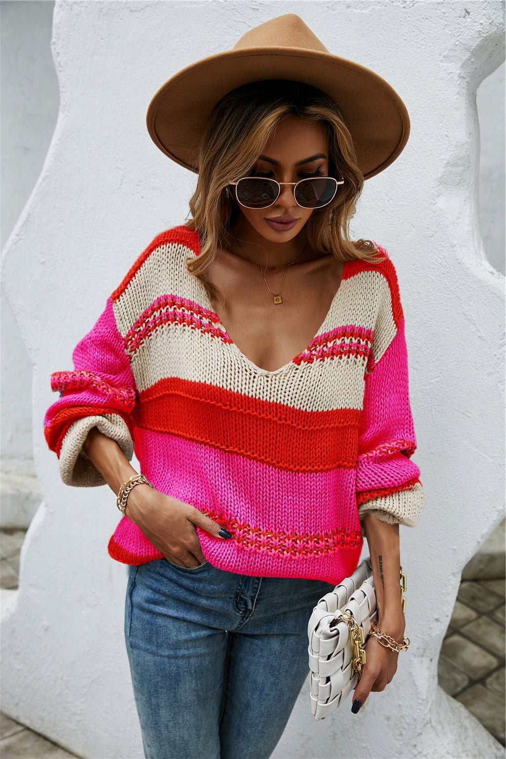 W&W Mode – Pullover mit Farbblock