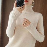 WW | warmer Strickpullover mit hohem Kragen für Damen