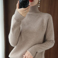 WW | warmer Strickpullover mit hohem Kragen für Damen