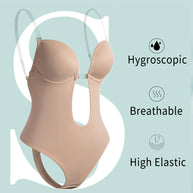 WW | Tiefer V-Ausschnitt Körperformender Bodysuit
