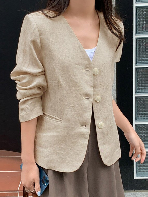 WW | Stilvolle Jacke Sexy V-Ausschnitt Arbeitskleidung Blazer