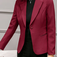 WW | Schwarzer Blazer für Damen Bürojacke Anzug Taschen Jacken