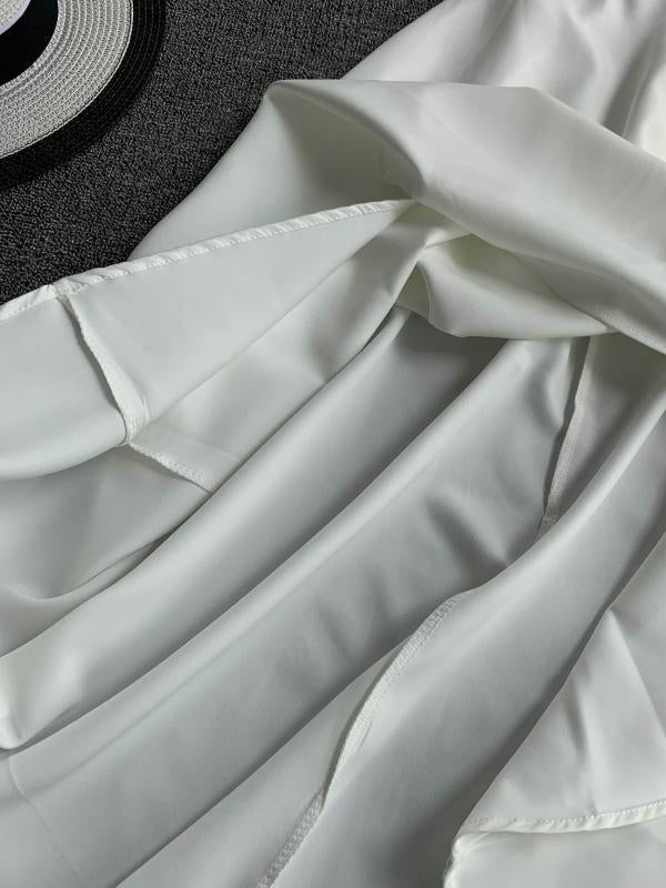 W&W Mode | Smaragdgrünes Maxi Kleid Baumwollspitze Trägerlos Lang Frauen Sexy Kleid