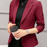 WW | Schwarzer Blazer für Damen Bürojacke Anzug Taschen Jacken