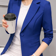 WW | Schwarzer Blazer für Damen Bürojacke Anzug Taschen Jacken