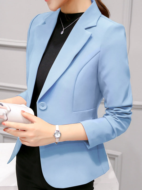 W&W Mode | Schwarzer Blazer für Damen Bürojacke Anzug Taschen Jacken