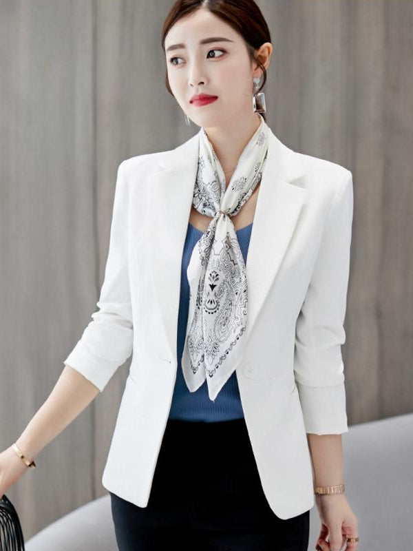 WW | Schwarzer Blazer für Damen Bürojacke Anzug Taschen Jacken