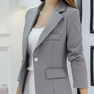 WW | Schwarzer Blazer für Damen Bürojacke Anzug Taschen Jacken