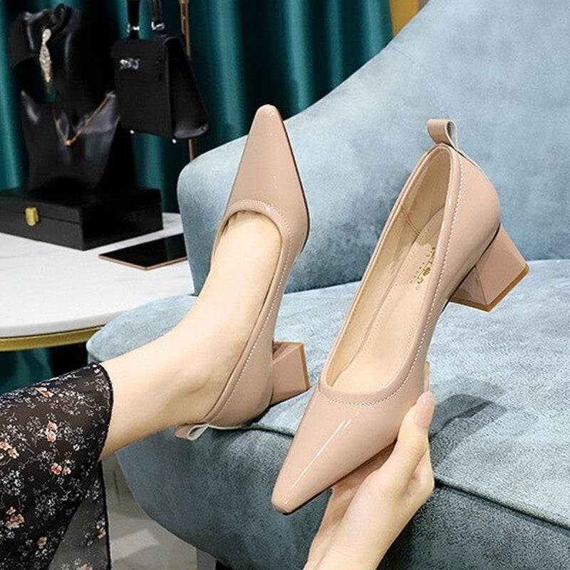 WW | Damen High Heels Spitz Professionelle OL Damen Schuhe 4.5cm