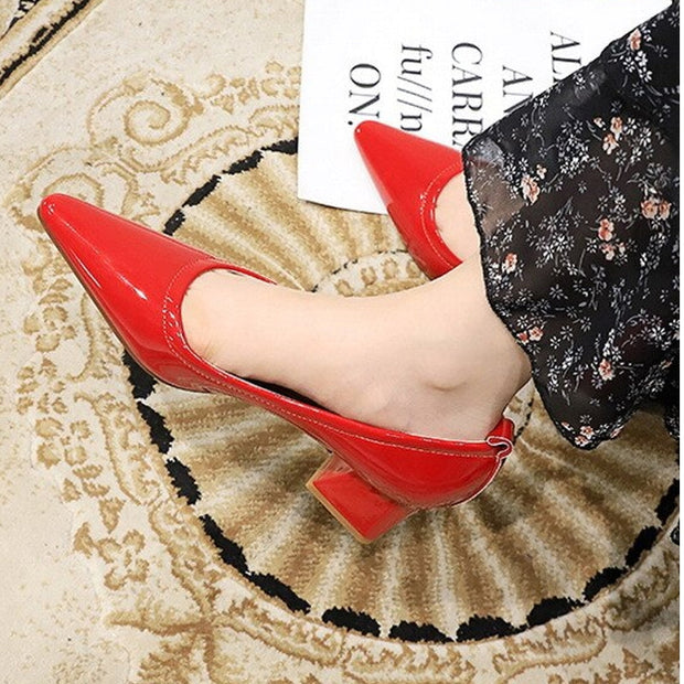 WW | Damen High Heels Spitz Professionelle OL Damen Schuhe 4.5cm