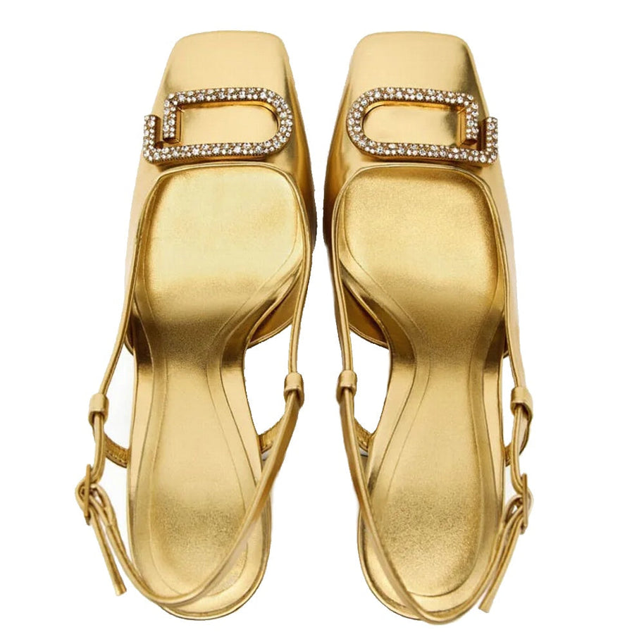 WW | Elegante Damen Sling Back Schuhe Moderne Büro High Heels