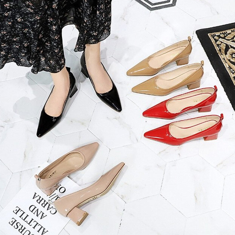 WW | Damen High Heels Spitz Professionelle OL Damen Schuhe 4.5cm