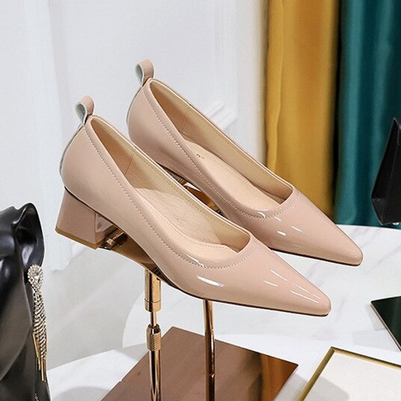 WW | Damen High Heels Spitz Professionelle OL Damen Schuhe 4.5cm